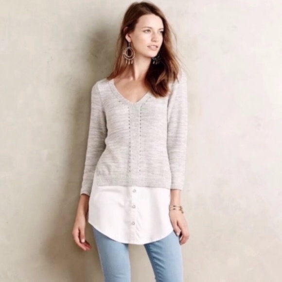 Anthropologie Moth Aslin Layered Tunic Sweater XS - Picture 2 of 8